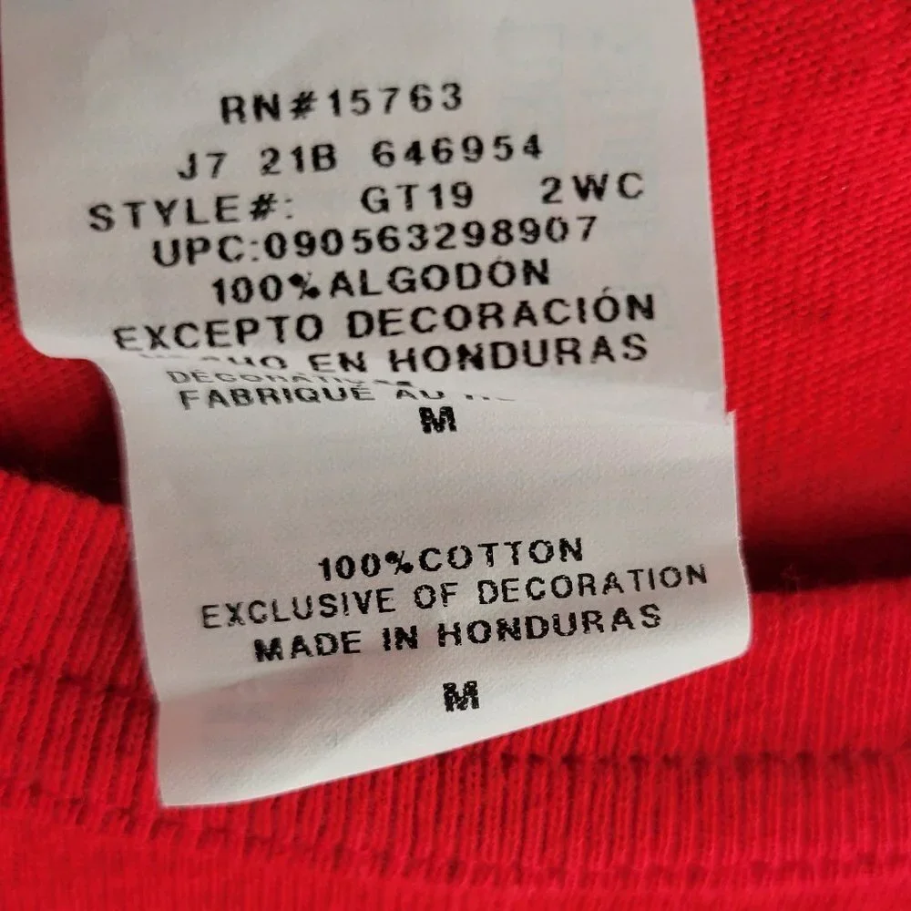 Champion Men's Red Heritage Embroidered Logo Short Sleeve Tee Size M - Picture 4 of 7
